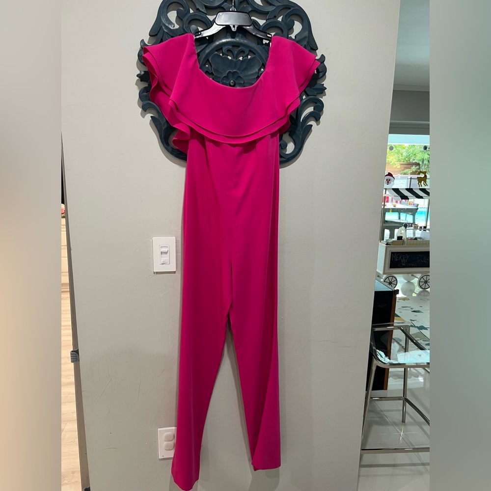 Etxart & Panno Jumpsuit in hot pink.
